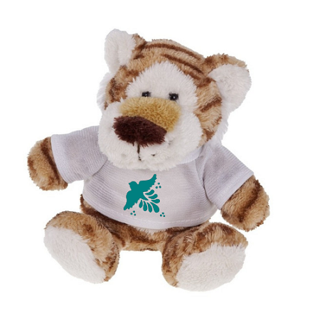 Teddy tiger with a white T-shirt for sublimation