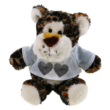 Teddy panther with a white T-shirt for sublimation