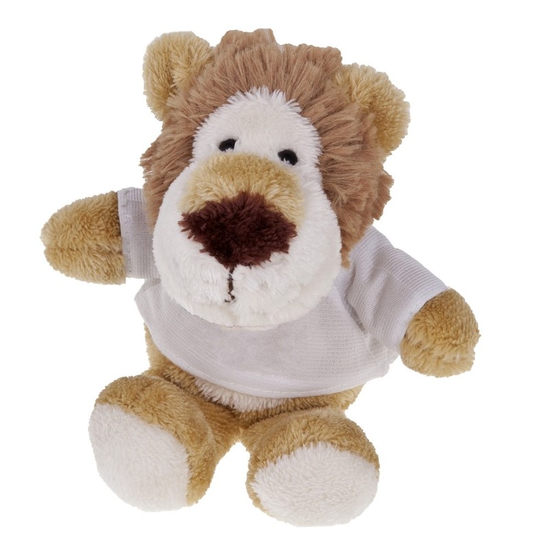 Teddy lion with a white T-shirt for sublimation