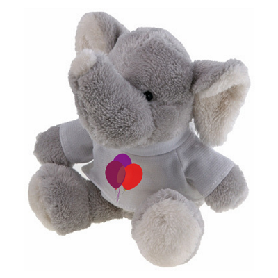 Teddy elephant with a white T-shirt for sublimation