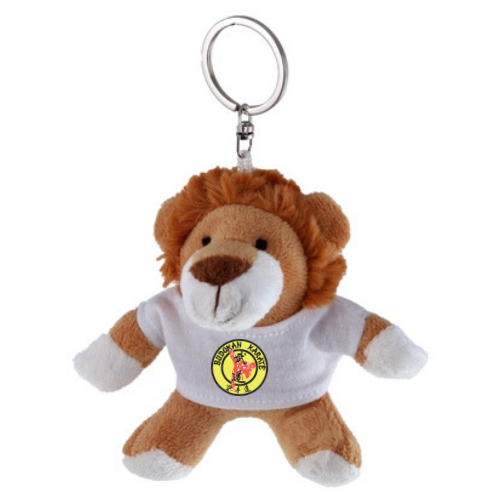 Key ring plushy lion with t-shirt for overprint