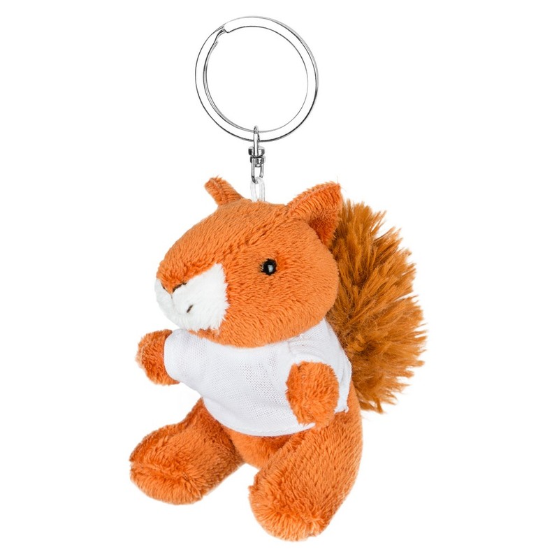 Key ring plushy squirrel with t-shirt for sublimation