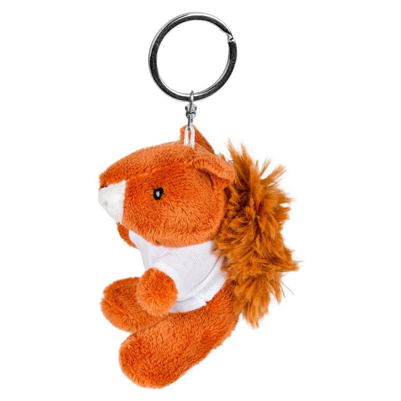 Key ring plushy squirrel with t-shirt for sublimation