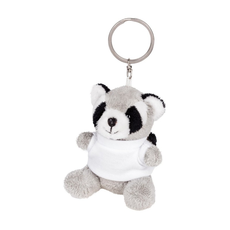 Key ring plushy raccoon with t-shirt for sublimation