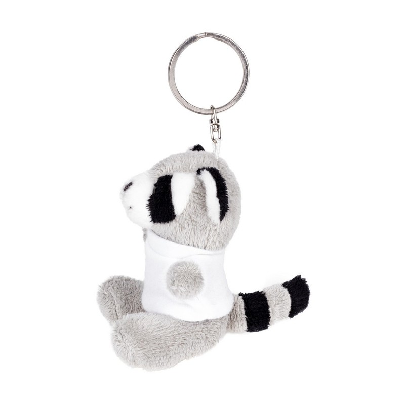 Key ring plushy raccoon with t-shirt for sublimation