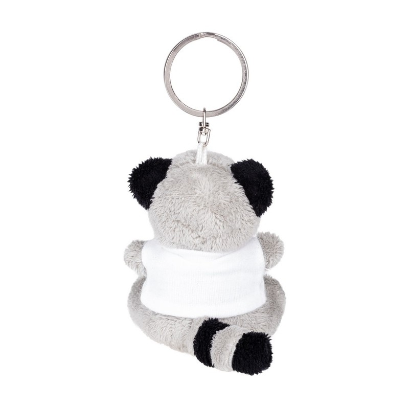 Key ring plushy raccoon with t-shirt for sublimation
