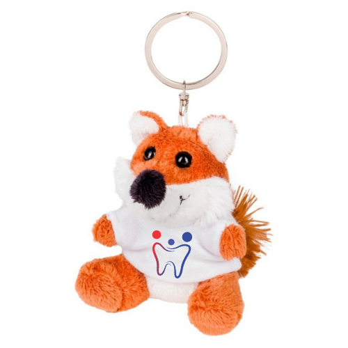 Key ring plushy fox with t-shirt for sublimation