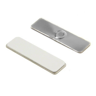 Rectangular components to badge machine with neodymium magnet