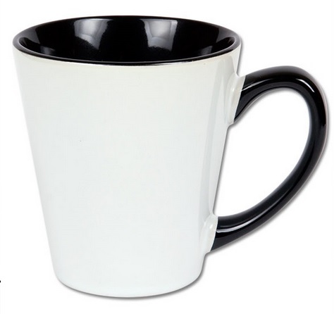 Kubek latte do sublimacji z kolorowym wnętrzem i uchem