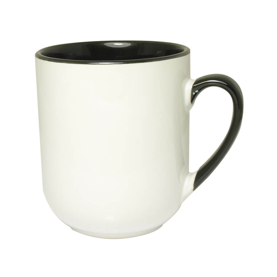 Coffee mug for sublimation with colour handle and inside