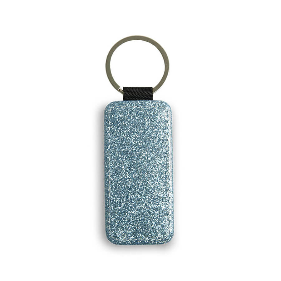 Rectangular leather keychain to print