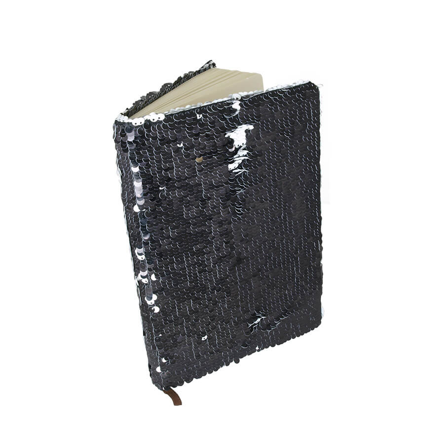 Notebook - diary with two-color thermo sequins for sublimation cover