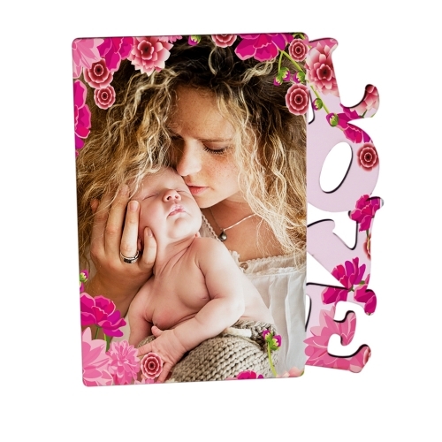 "Love" MDF vertical, photo frame for sublimation