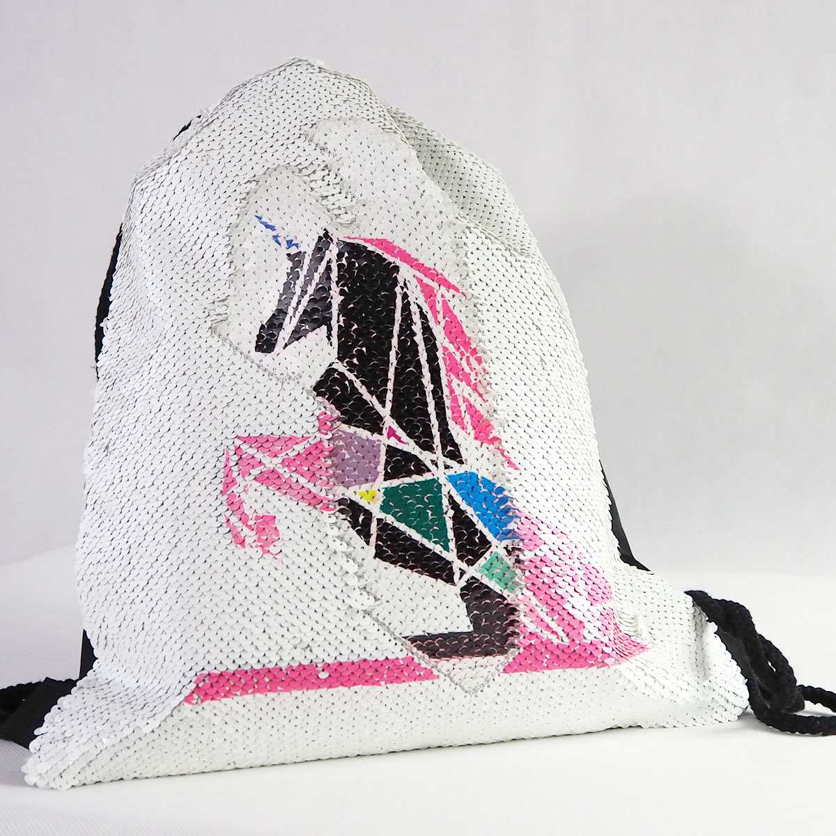 Shoe bag with two-side sequins for sublimation
