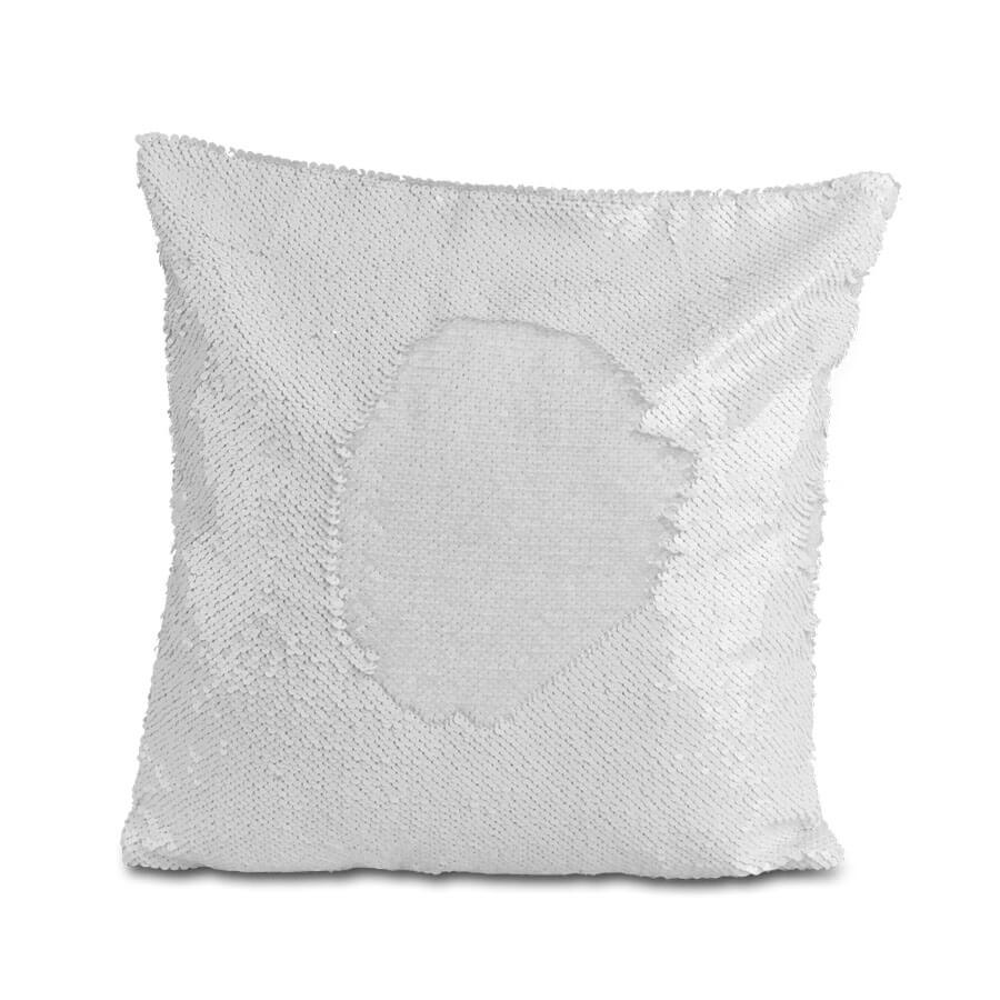 White sequin pillow discount