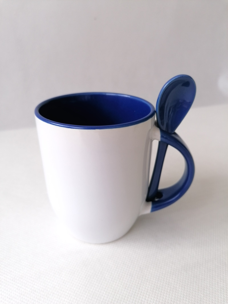 Mug for sublimation printout with spoon