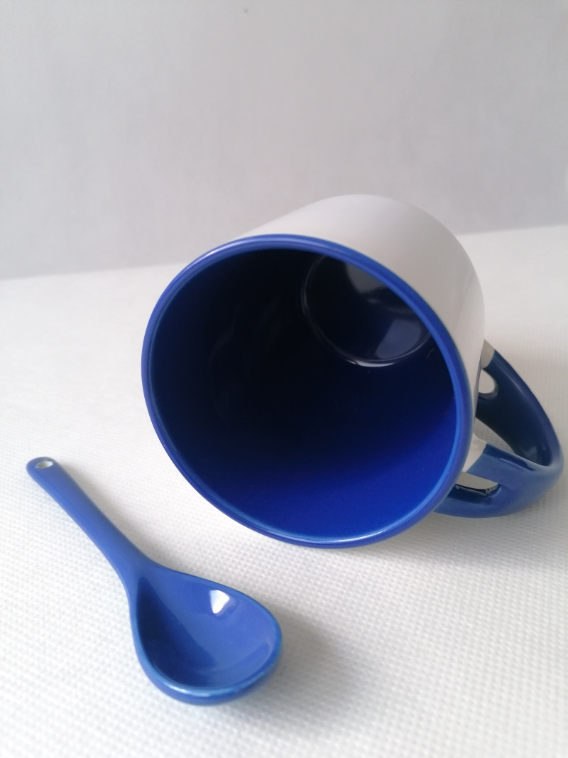 Mug for sublimation printout with spoon