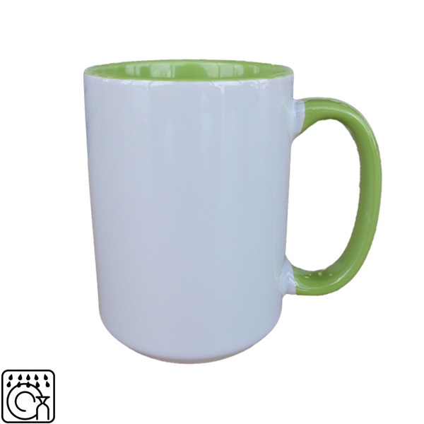 Inside and handle color sublimation mug - big