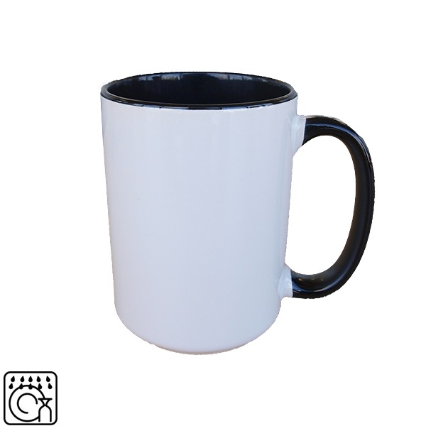 Inside and handle color sublimation mug - big