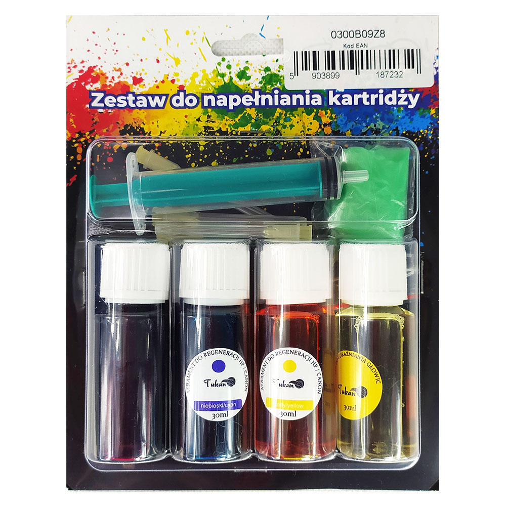 Zestaw do napełniania kartridży Refill Kit + płyn udrażniający