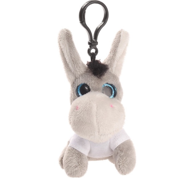 Key ring plushy donkey with t-shirt for sublimation