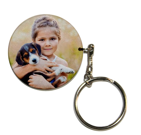 Round key chain for sublimation overprint - 25 pieces