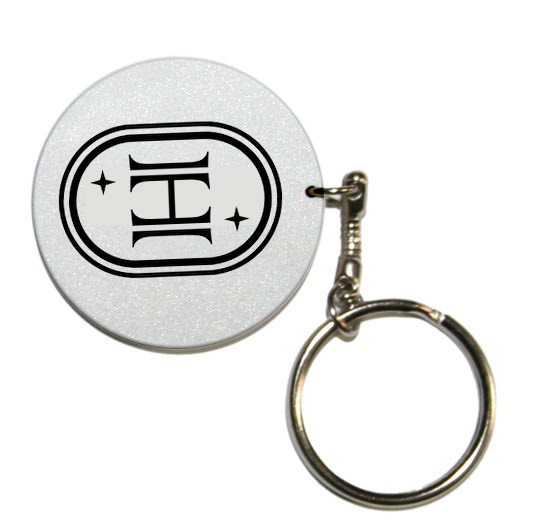 Round key chain for sublimation overprint - 25 pieces