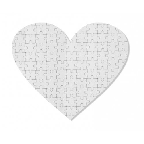 Puzzle magnetyczne "serce" do sublimacji - 75 elementów