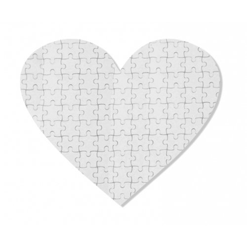 Magnetic puzzle "heart" for sublimation - 75 elements