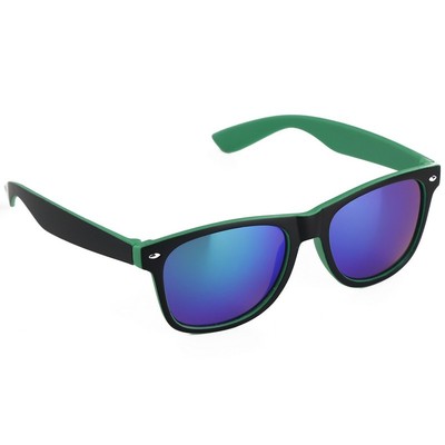Two colour Sunglasses with UV400 protection Colour black and green