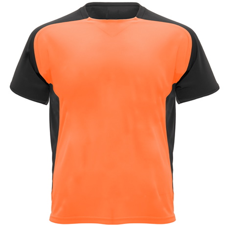 Sublimation T-shirt with colour side panels and sleeves