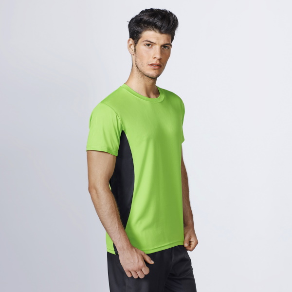 Sublimation T-shirt with colour side panels