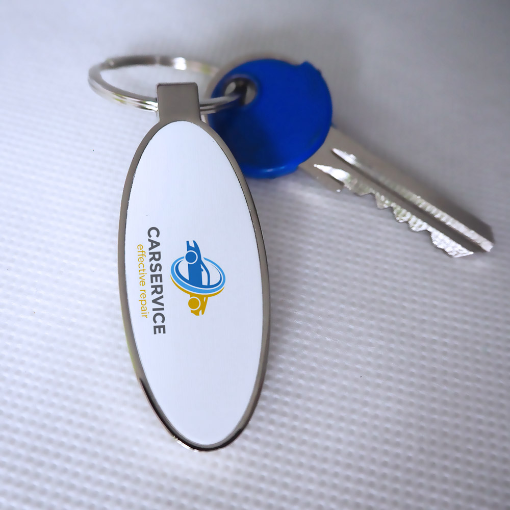 Oval metal keychain bottle opener for sublimation overprint