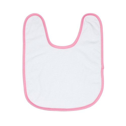 Baby bib for sublimation overprint with colorful frame