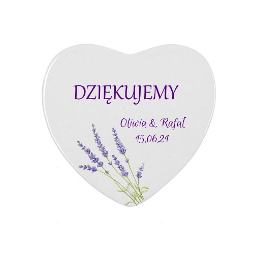 Magnes ceramiczny w kształcie serca do sublimacji - 10 sztuk