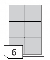 Samoprzylepne etykiety papierowe fotograficzne do drukarek atramentowych - 6 etykiet na arkuszu