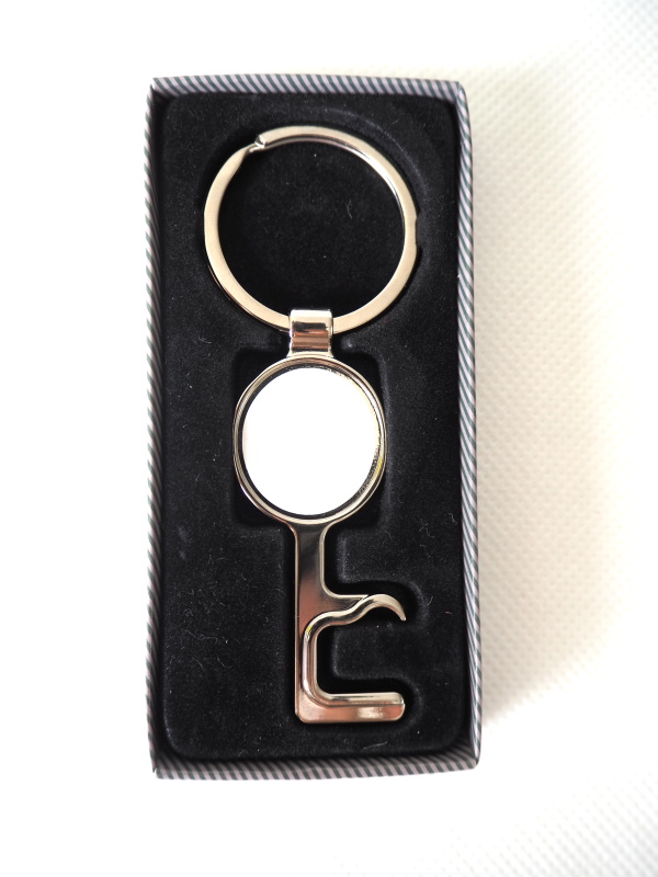 Multifunctional ,etal oval keychain for sublimation