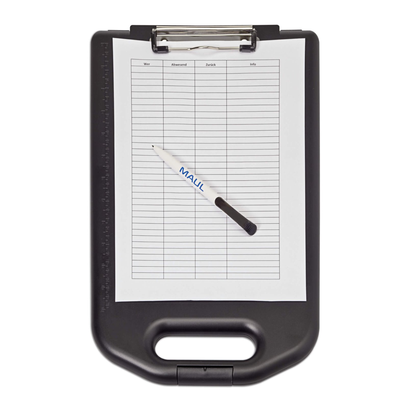 Plastic clipboard with with storage box