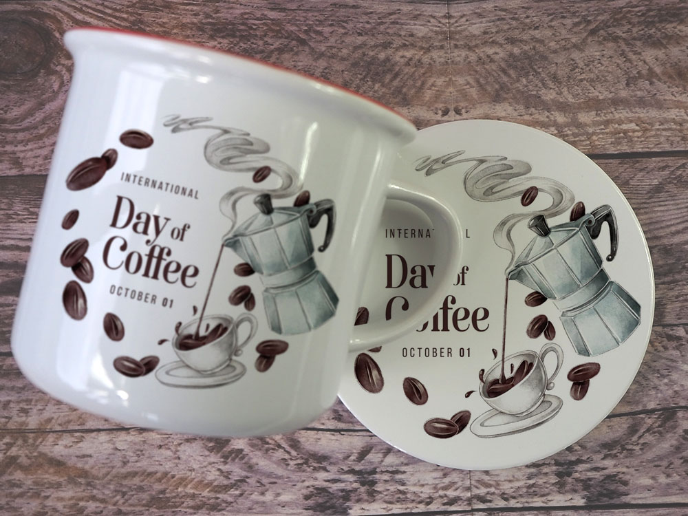 Ceramic pad for mug for sublimation printout - round