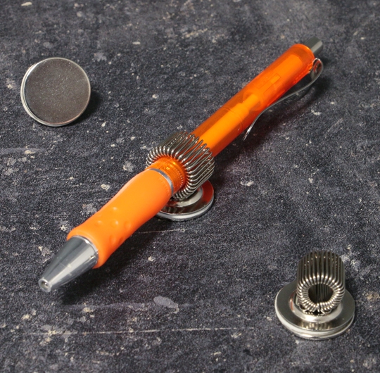 Metal self-adhesive pen holders
