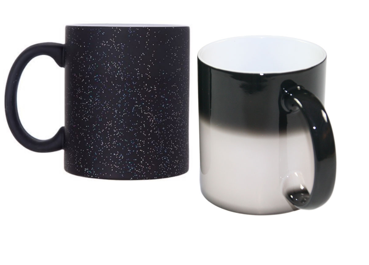 Glitter color changing sublimation mug