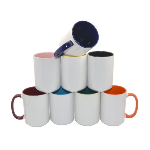 Inside and handle color sublimation mug - big