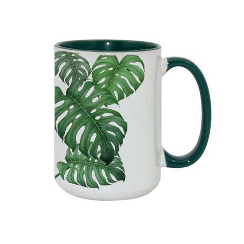 Inside and handle color sublimation mug - big