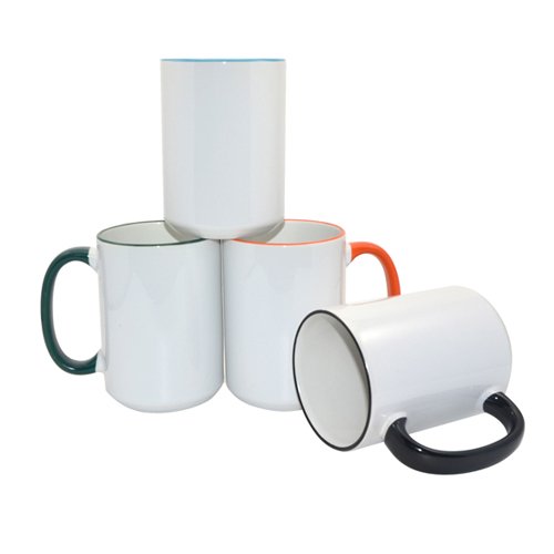 Big color handle sublimation mug