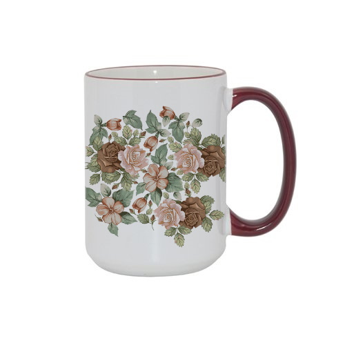 Big color handle sublimation mug