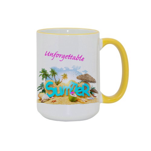 Big color handle sublimation mug