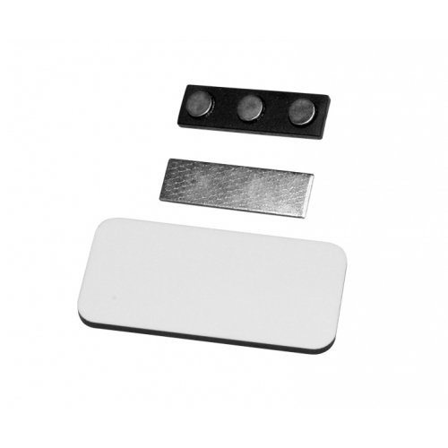White MDF badge for sublimation - rectangular