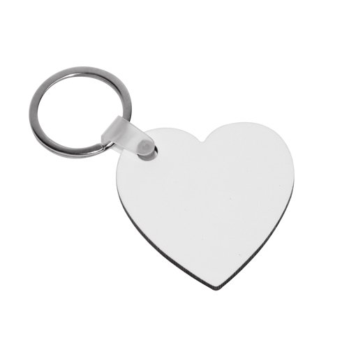 MDF keychain - heart - 10 pieces
