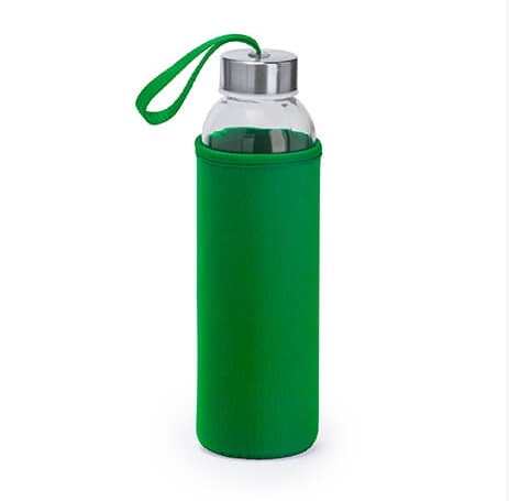 Glass bottle with a cover