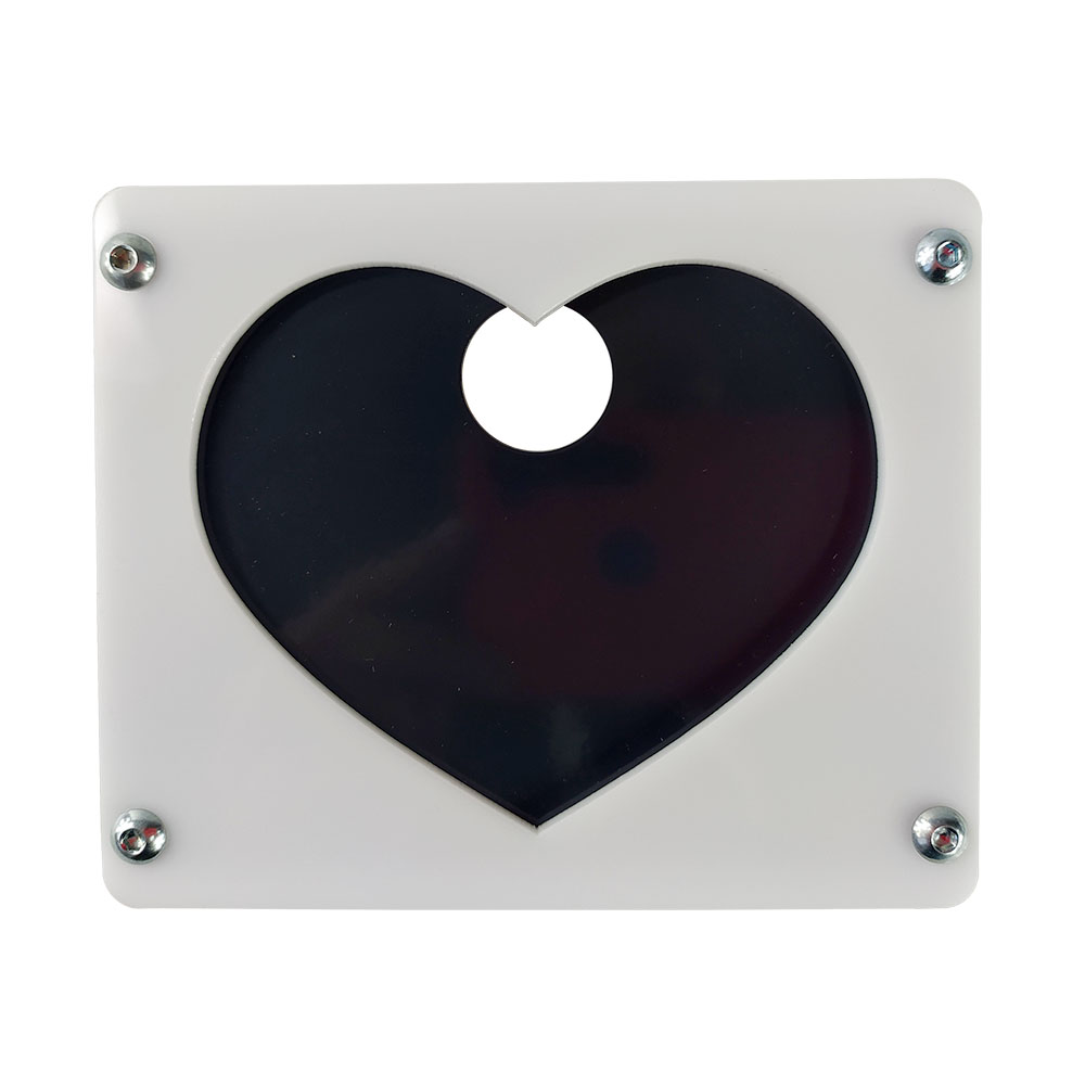 Frame for folding heart-shaped aluminum magnets